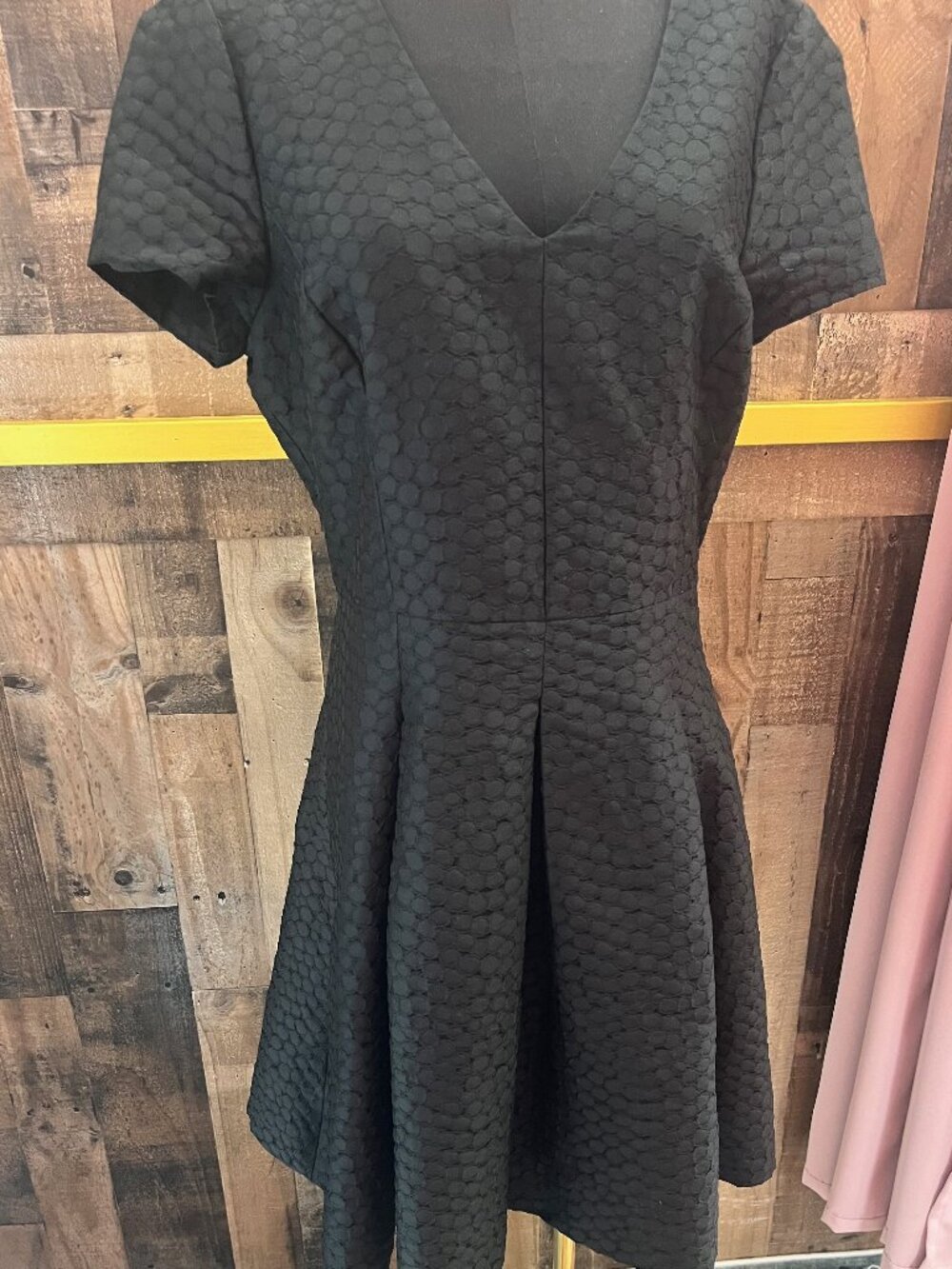 Banana Republic Textured Dot Jacquard Fit-and-Flare Dress